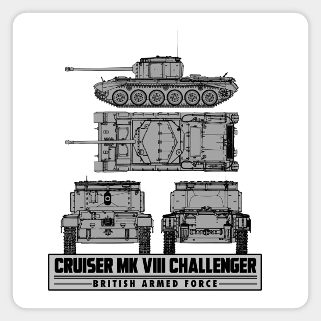 CRUISER CHALLANGER  TANK Sticker by theanomalius_merch